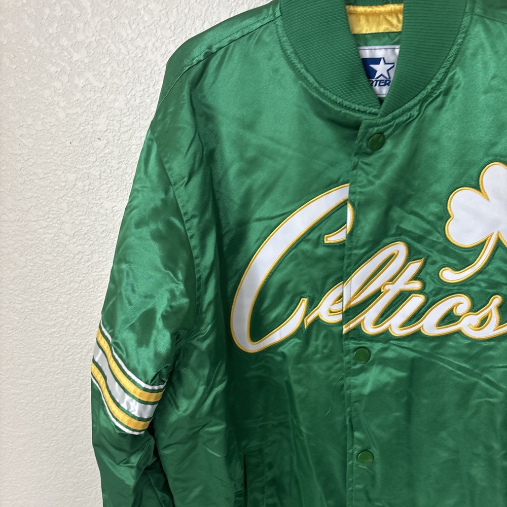 Retro Starter Boston Celtics Satin Jacket Mens size L new‎ without tags - Picture 8 of 16